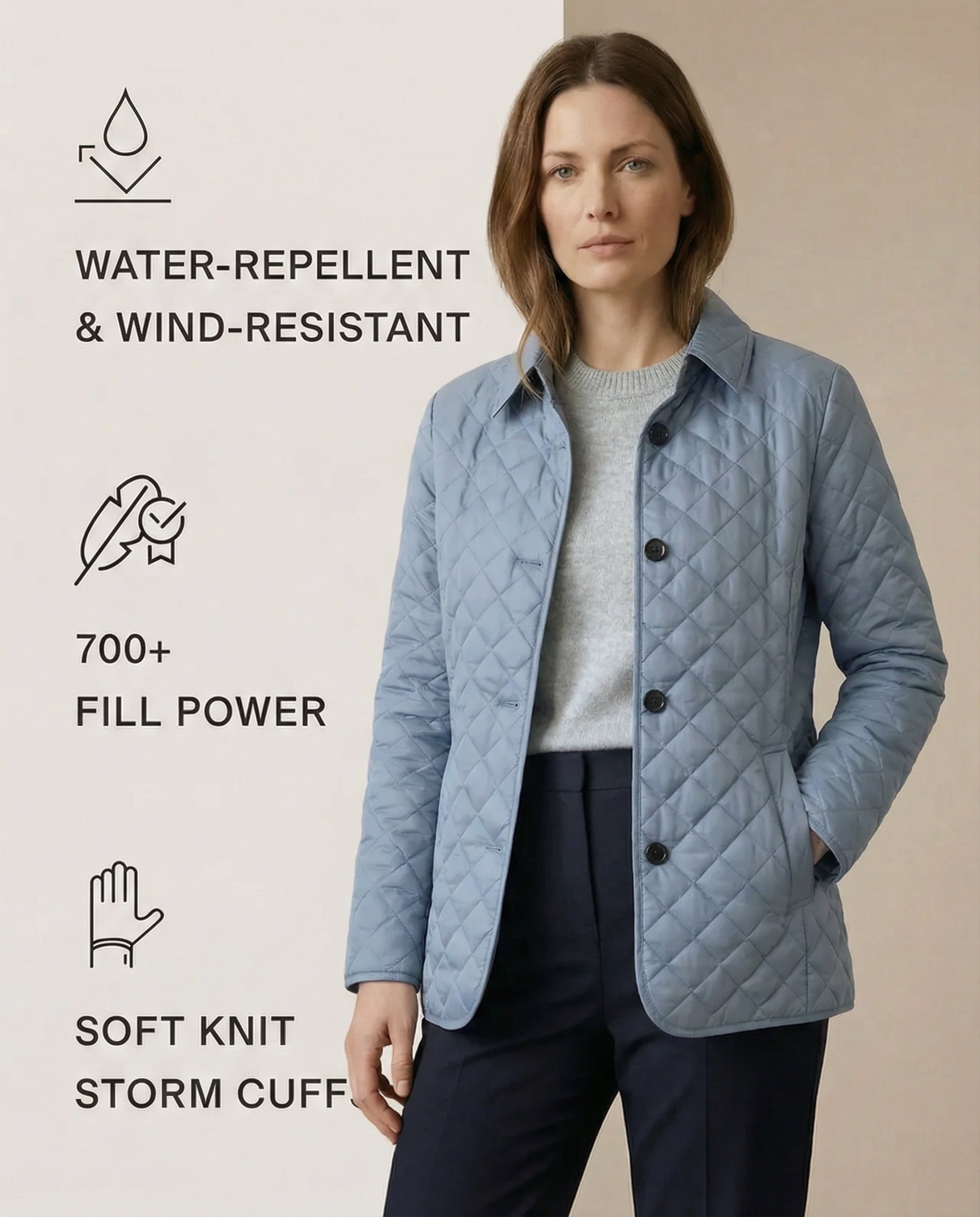 Grace™ - Quilted Button Up Jacket