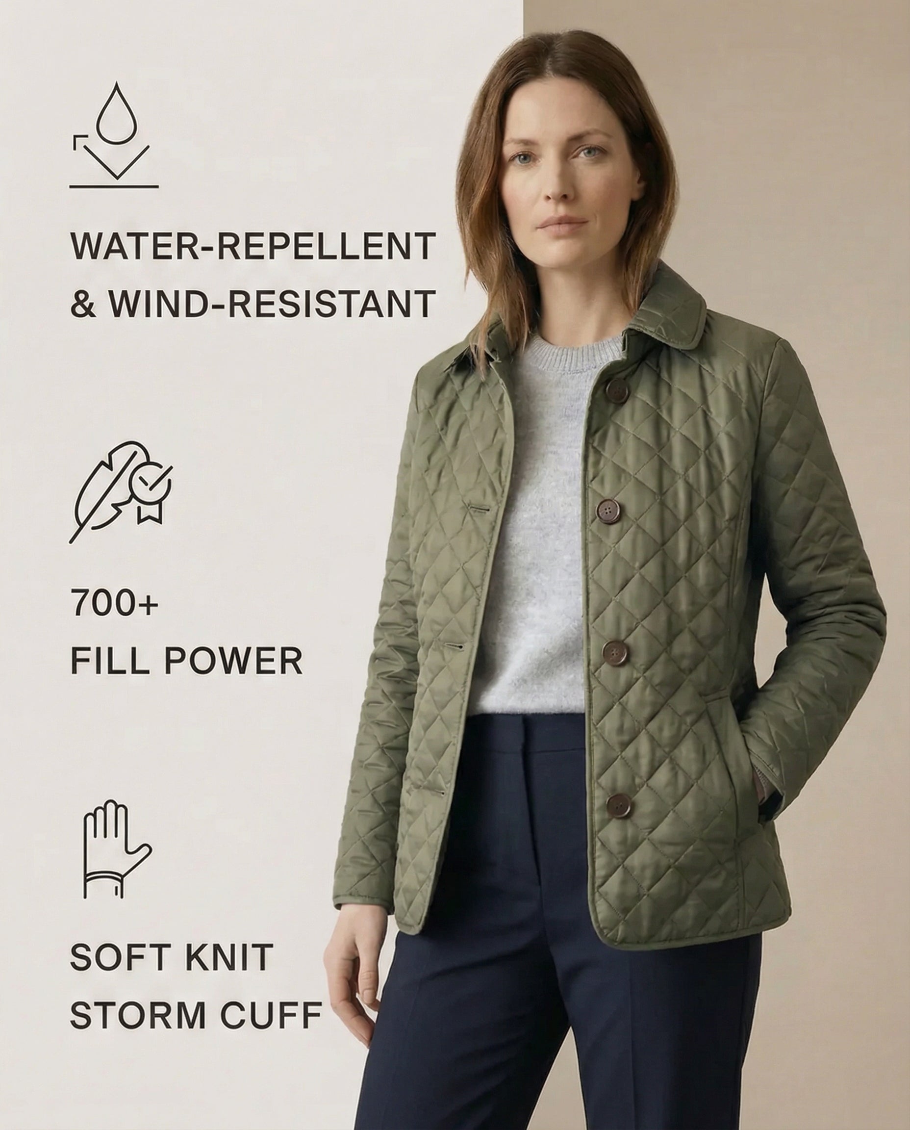 Grace™ - Quilted Button Up Jacket