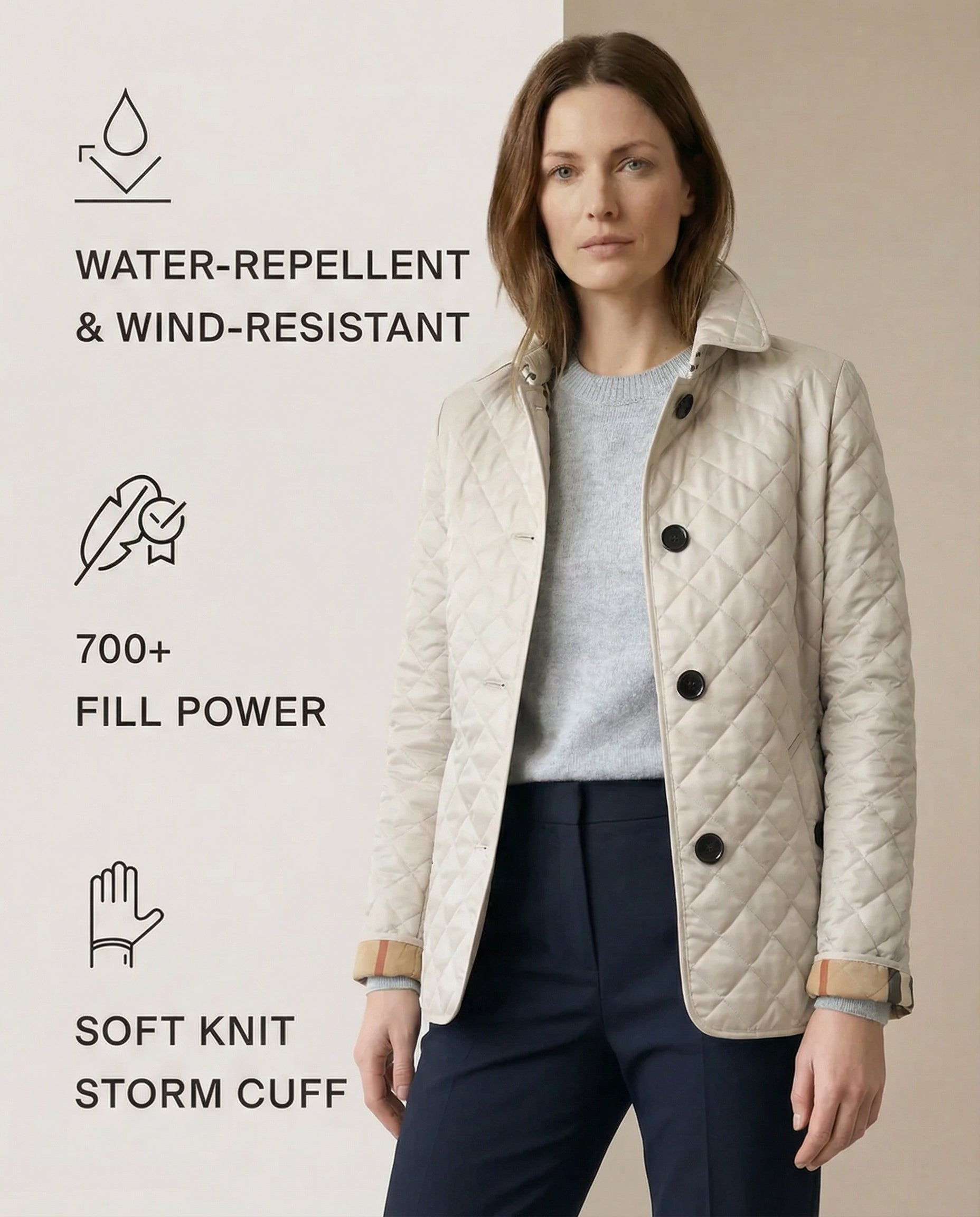 Grace™ - Quilted Button Up Jacket