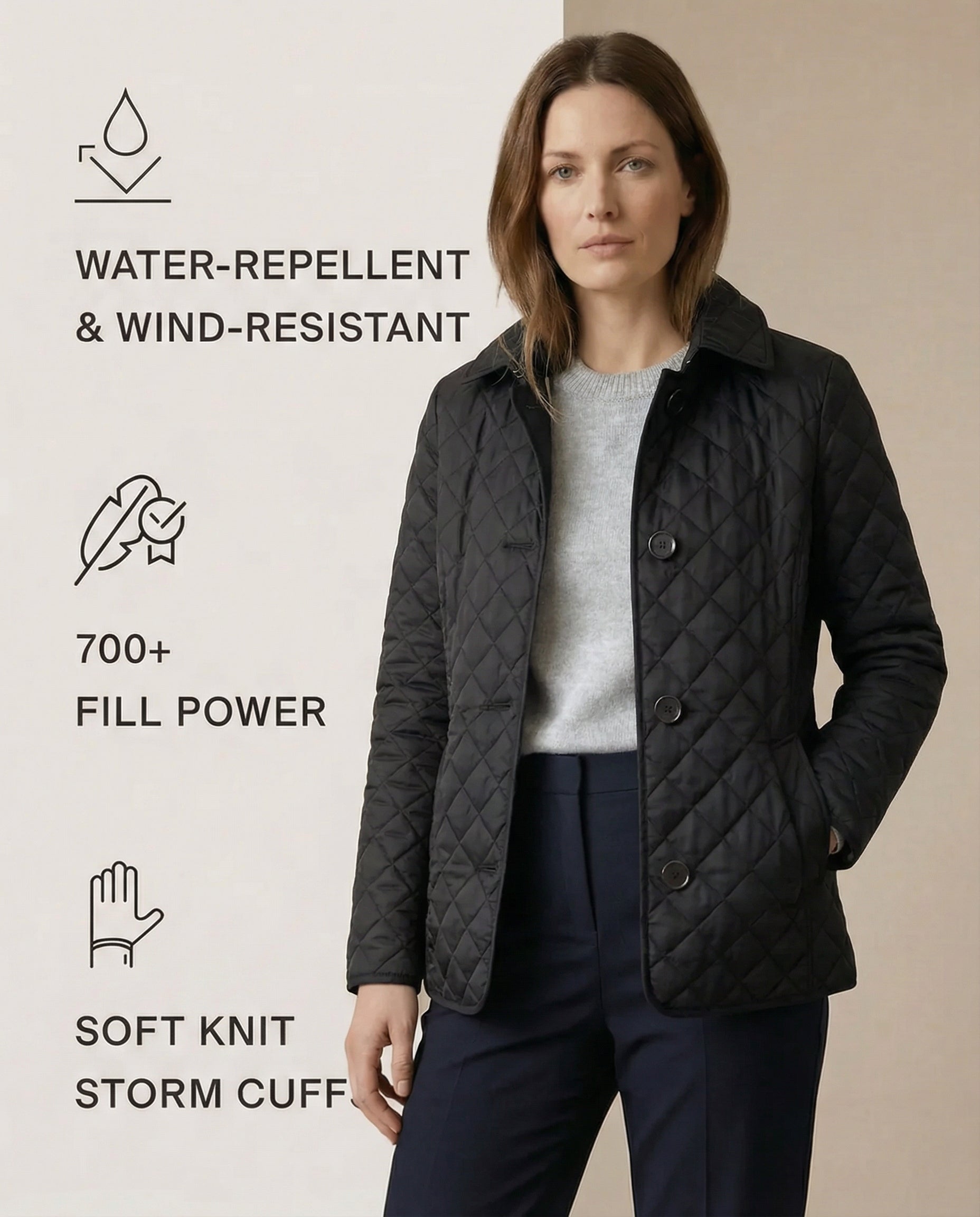 Grace™ - Quilted Button Up Jacket