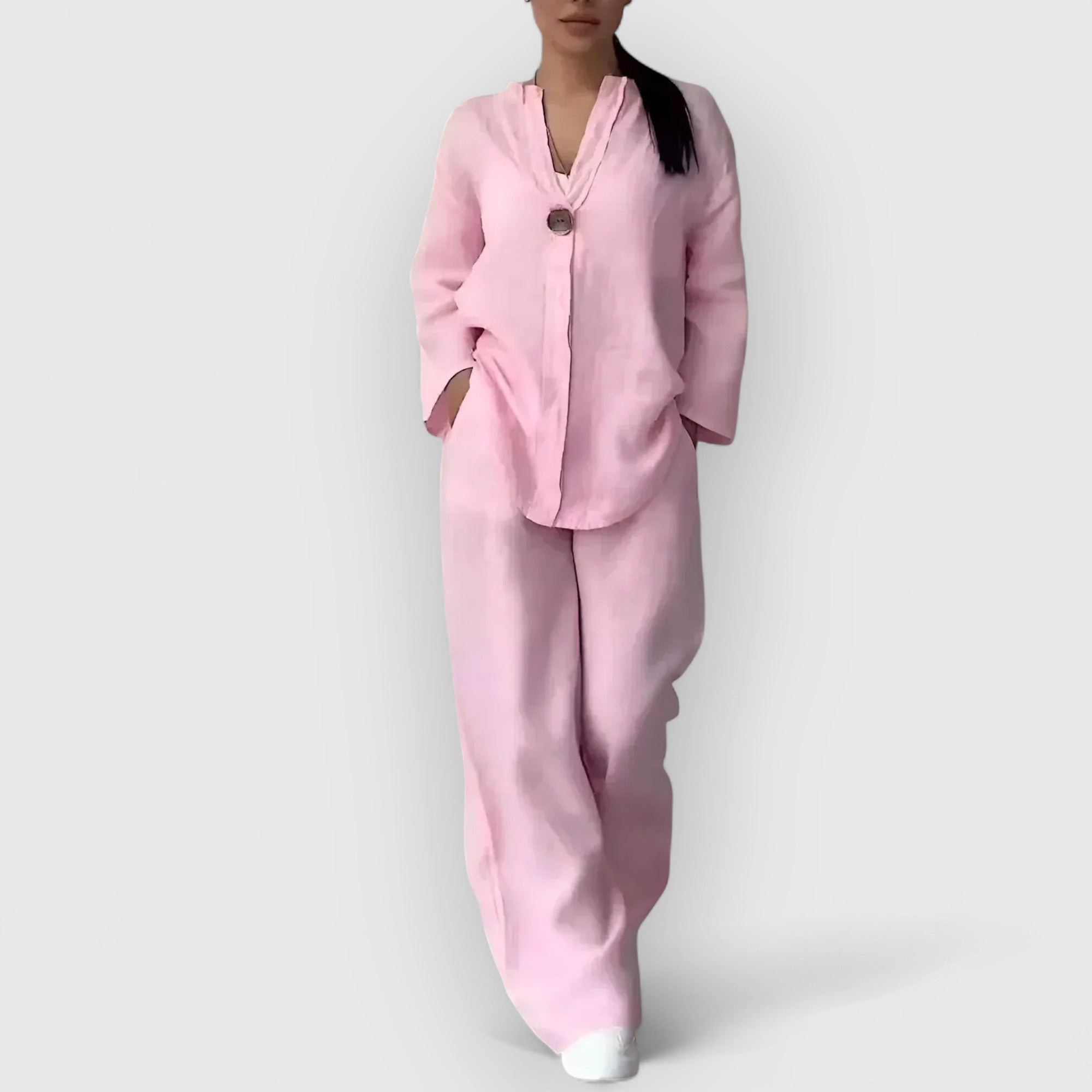 Grace™ | Margherita – Two-Piece Linen Set in Relaxed and Elegant Style