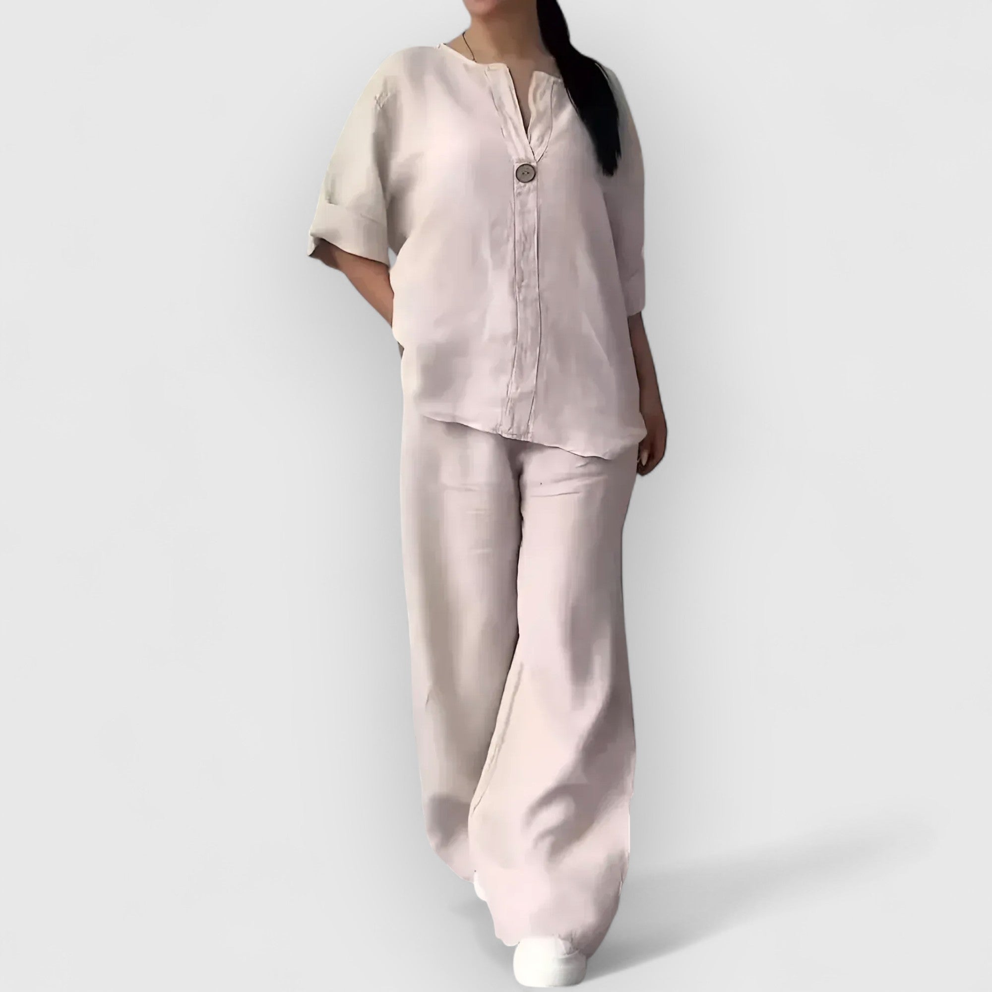 Grace™ | Margherita – Two-Piece Linen Set in Relaxed and Elegant Style