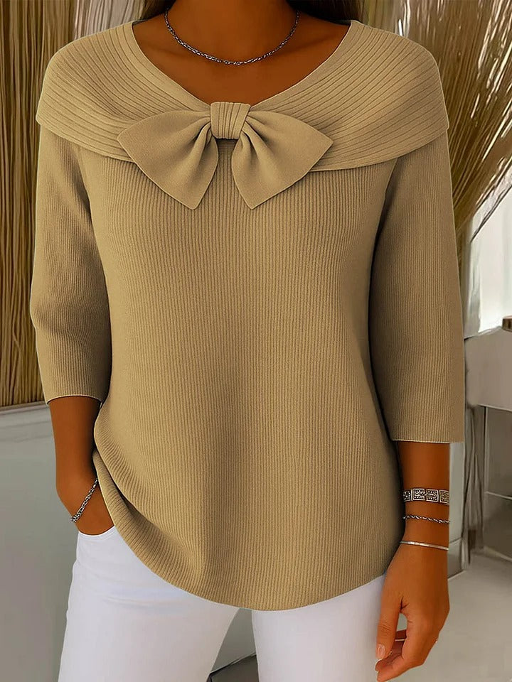 Grace™ - Soft & Elegant Sweater with Bow Detail