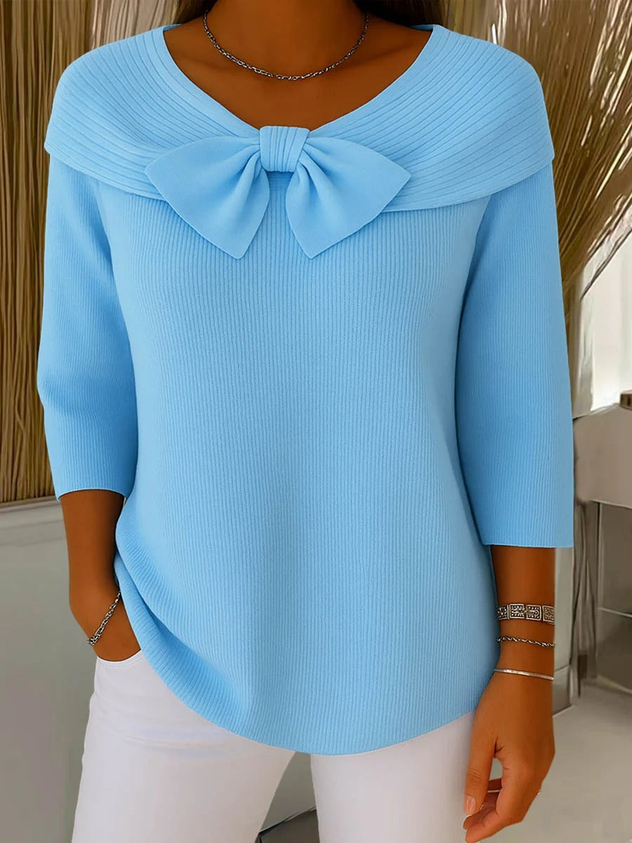 Grace™ - Soft & Elegant Sweater with Bow Detail