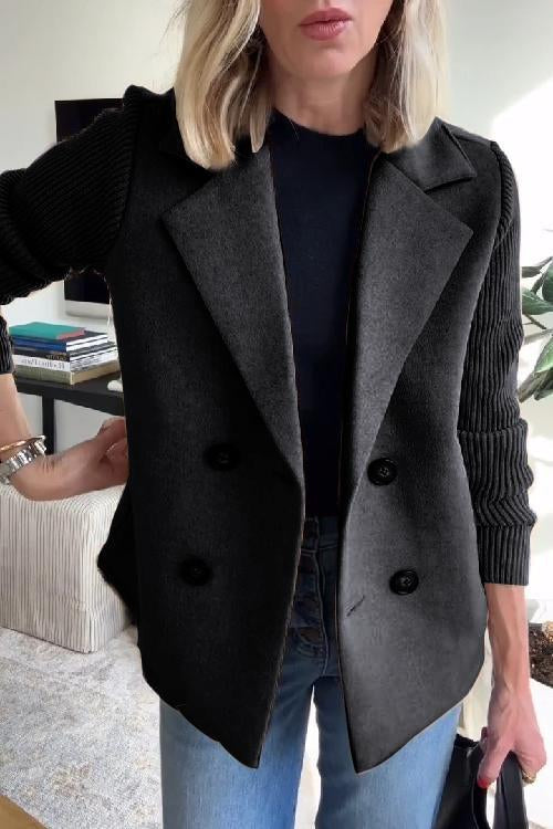 Grace™ - Elegant Knit-Sleeve Blazer