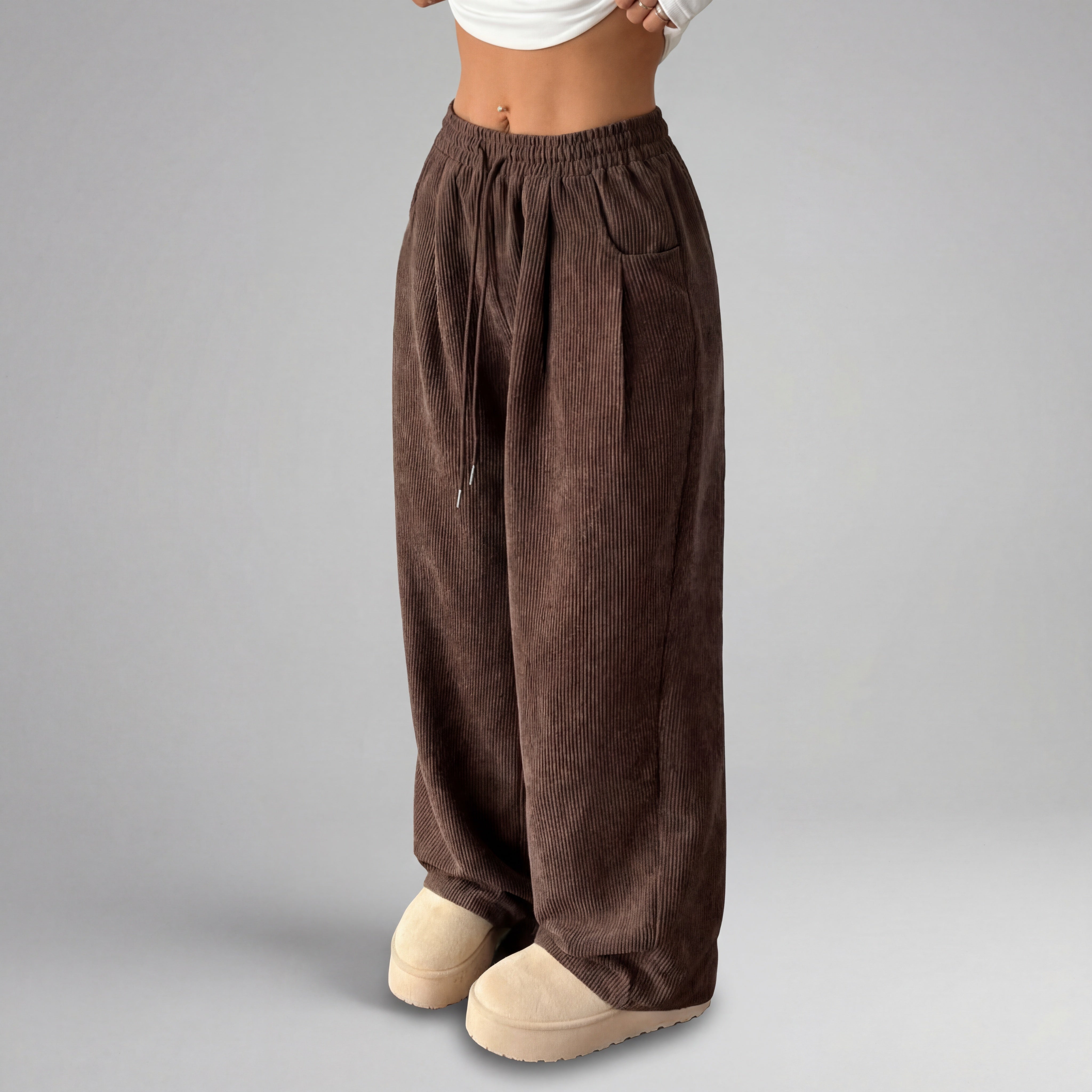 Grace™ - Cozy Vintage Drawstring Bottoms